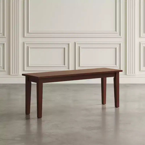 48-Zoll Massivholz klassische Bank – zeitgenössische Hartholz-Sitzbank für Esszimmer, Schlafzimmer oder Eingangsbereich  