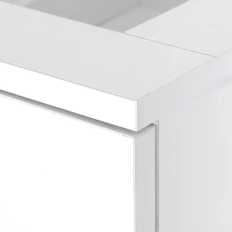 Moderner 4-Schubladen-Kommode mit LED-Licht und Sicherheitsglasplatte – Aufbewahrungsorganizer für Schlafzimmer und Wohnzimmer