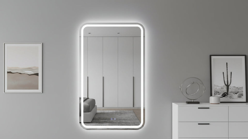 65 x 24 inch Wall-Mounted Full Length Mirror LED Mirror with Dimming 3 Color Lighting Suitable for Bedrooms Dressing Room