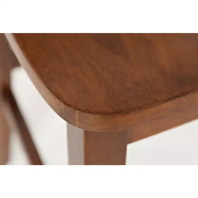 Set aus 2 klassischen X-Back Barhockern aus Massivholz – zeitgenössische Hartholz-Barhocker für Küche und Esszimmer  
