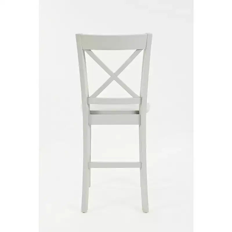 Set aus 2 klassischen X-Back Barhockern aus Massivholz – zeitgenössische Hartholz-Barhocker für Küche und Esszimmer  