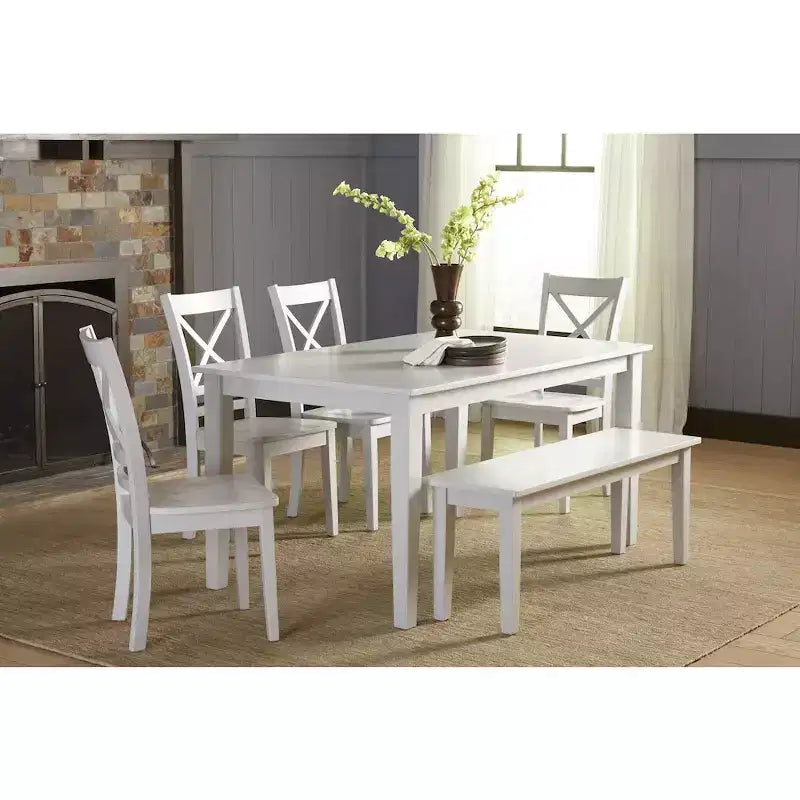 Set aus 2 klassischen X-Back Barhockern aus Massivholz – zeitgenössische Hartholz-Barhocker für Küche und Esszimmer  
