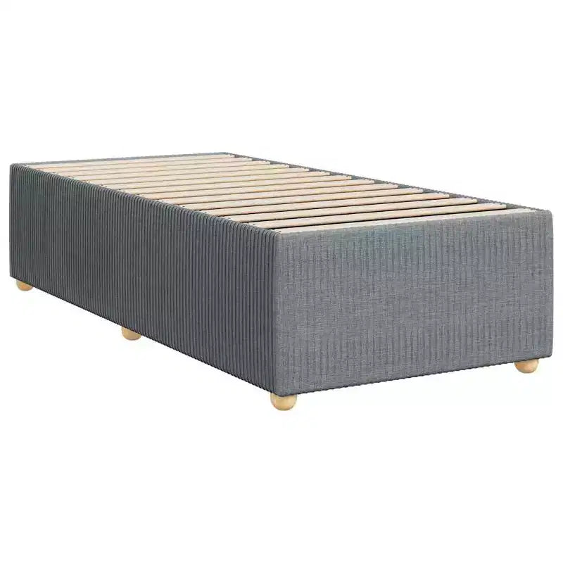 Light Grey Upholstered Twin XL Bed Frame – Fabric Platform Bed with Wood Frame for Bedroom and Guest Room