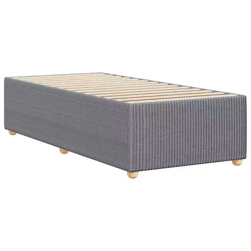 Hellgrauer gepolsterter Twin XL Bettrahmen – Stoff-Plattformbett mit Holzrahmen für Schlafzimmer und Gästezimmer