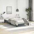 Dunkelgrauer Samt-gepolsterter Twin XL Bettrahmen – Modernes Plattformbett mit Holzrahmen für Schlafzimmer