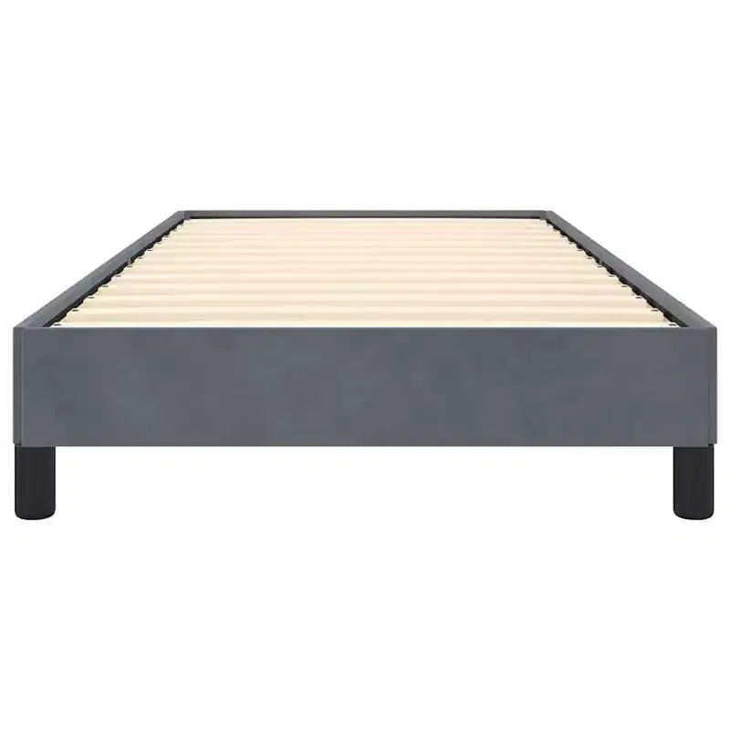 Dunkelgrauer Samt-gepolsterter Twin XL Bettrahmen – Modernes Plattformbett mit Holzrahmen für Schlafzimmer