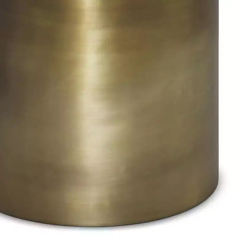 Round Gold Metal Accent Side Table – Modern Minimalist End Table, 16" Diameter