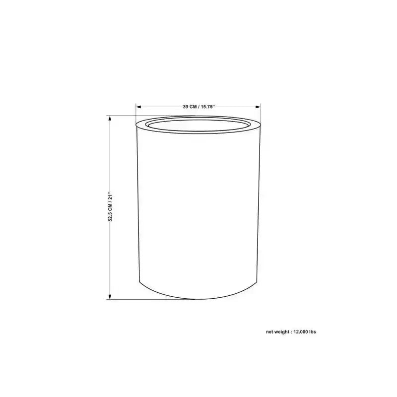 Round Gold Metal Accent Side Table – Modern Minimalist End Table, 16" Diameter