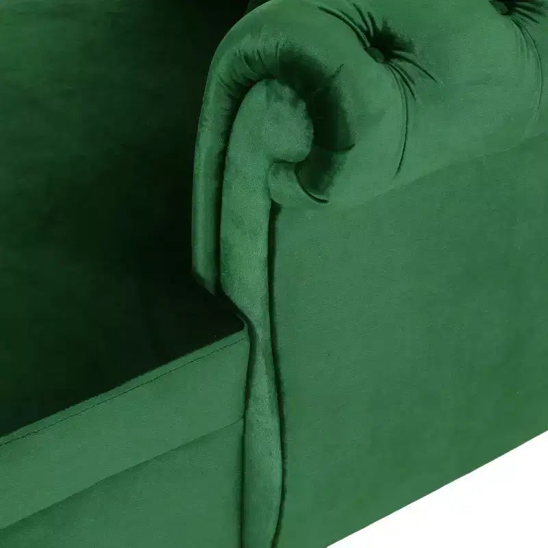 Moderner Glamour Samt-Tete-A-Tete Chaiselongue mit Akzentkissen  