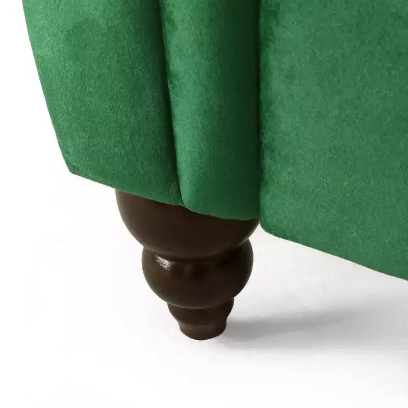 Moderner Glamour Samt-Tete-A-Tete Chaiselongue mit Akzentkissen  