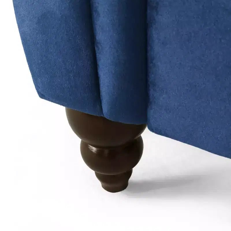 Moderner Glamour Samt-Tete-A-Tete Chaiselongue mit Akzentkissen  