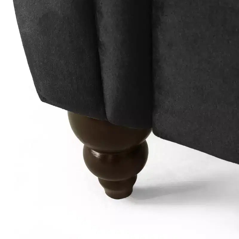 Moderner Glamour Samt-Tete-A-Tete Chaiselongue mit Akzentkissen  