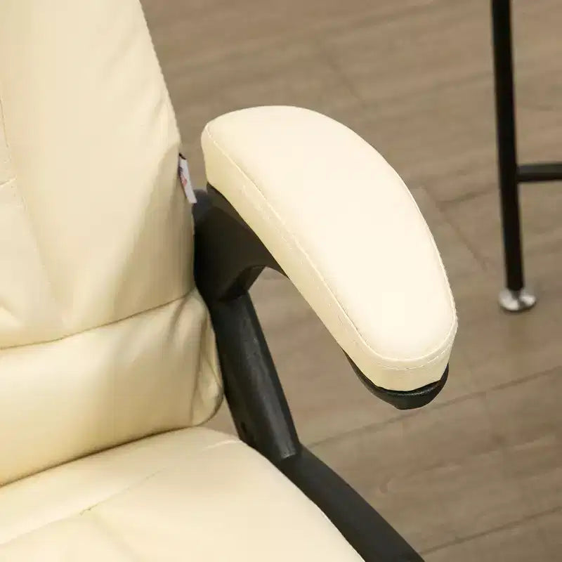 Bürostuhl mit hoher Rückenlehne und Massagefunktion mit 6-Punkt-Vibration, 5 Modi, Kunstleder beheizbarer Liegestuhl  