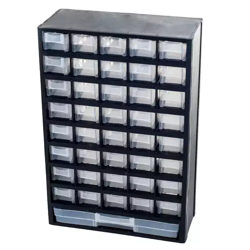 41-Compartment Hardware Storage Box with Clear Drawers – Small Parts Organizer for Screws, Crafts and Tackle